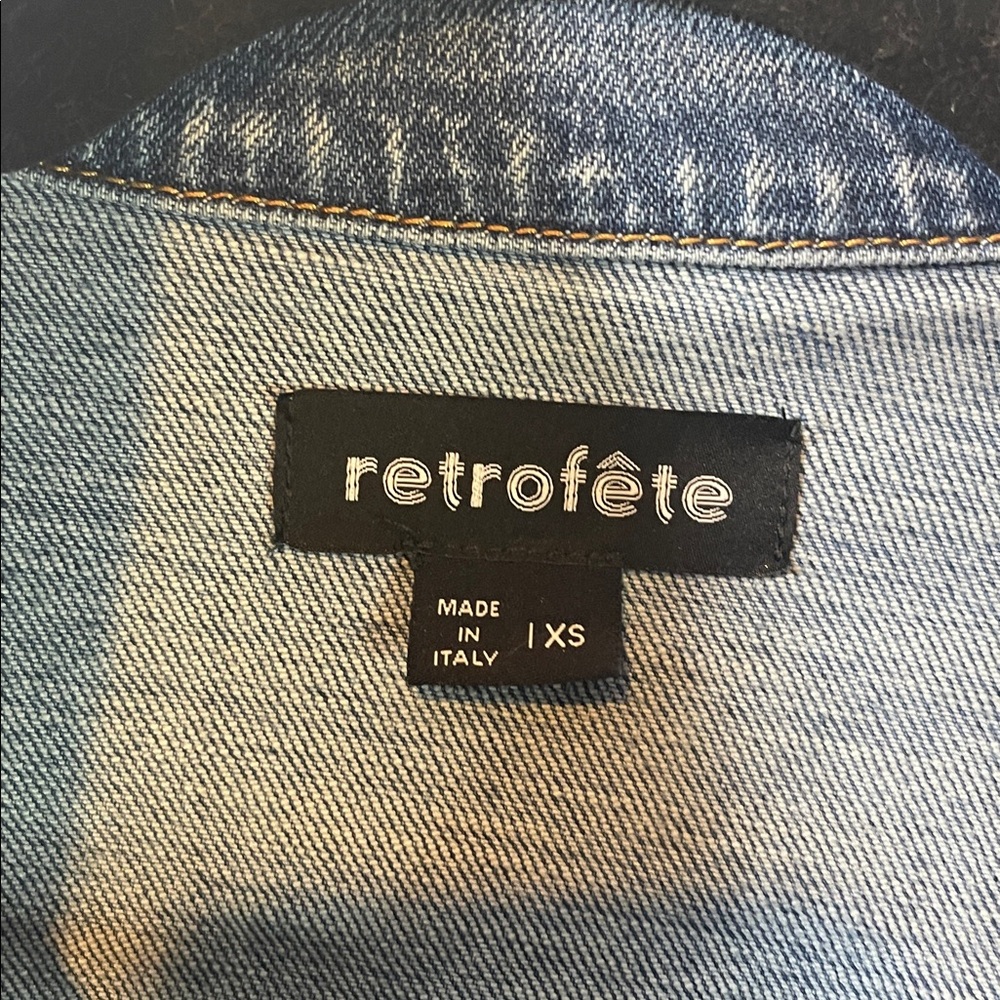 RETROFETE PHEOBE DENIM PUFF SLEEVE ROMPER XS - Picture 4 of 6